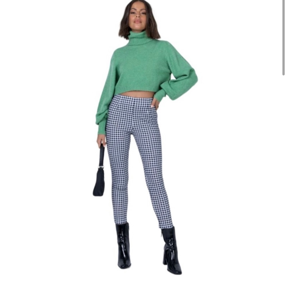 Princess Polly checker pants, fitted